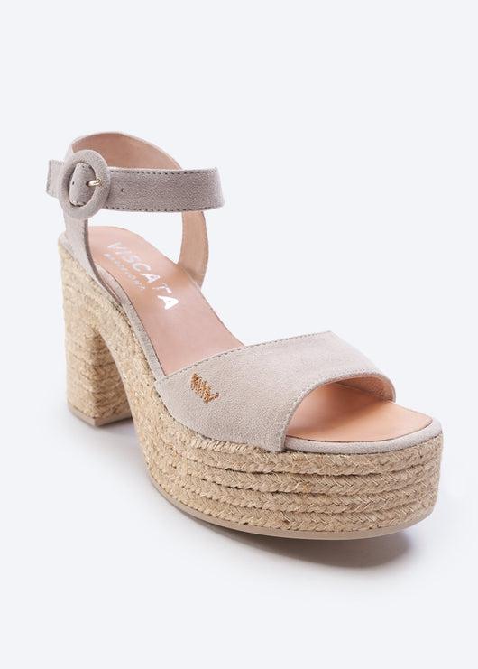 Jana Suede Espadrille Sandal Heels