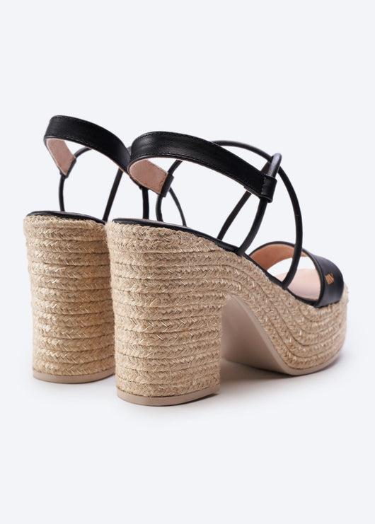 Elia Leather Espadrille Sandal Heels