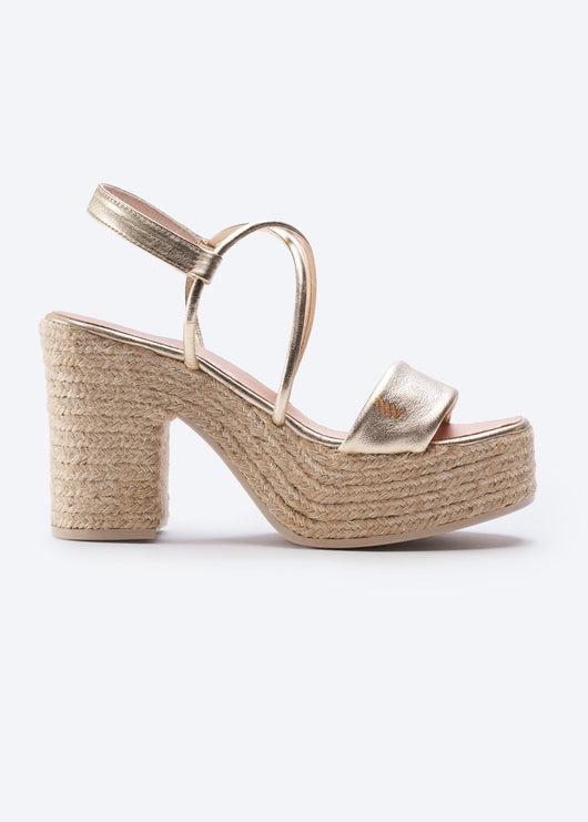 Elia Leather Espadrille Sandal Heels