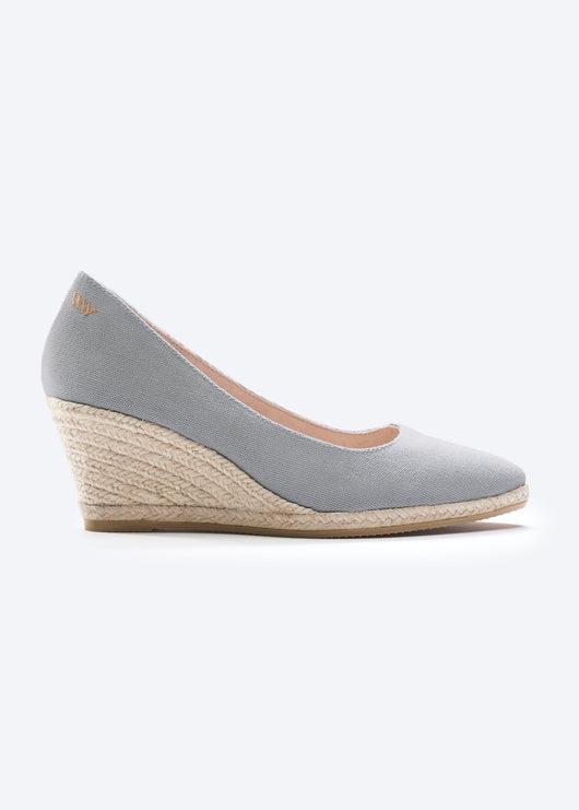 Roses Canvas Wedges (U Cut)