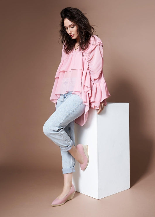 Roses Canvas Wedges (U Cut) Limited Edition