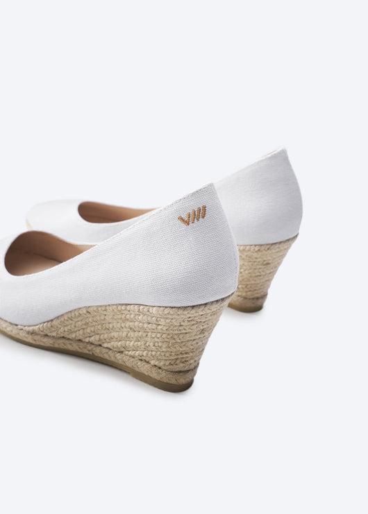 Roses Limited Edition Canvas U Cut Espadrille Wedges