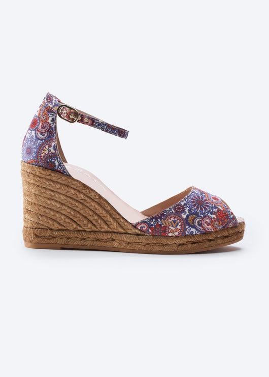 Aiguafreda Limited Edition Canvas Espadrille Sandal Wedges