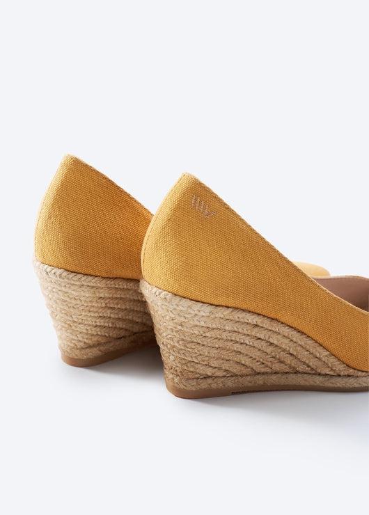 Roses Limited Edition Canvas V Cut Espadrille Wedges